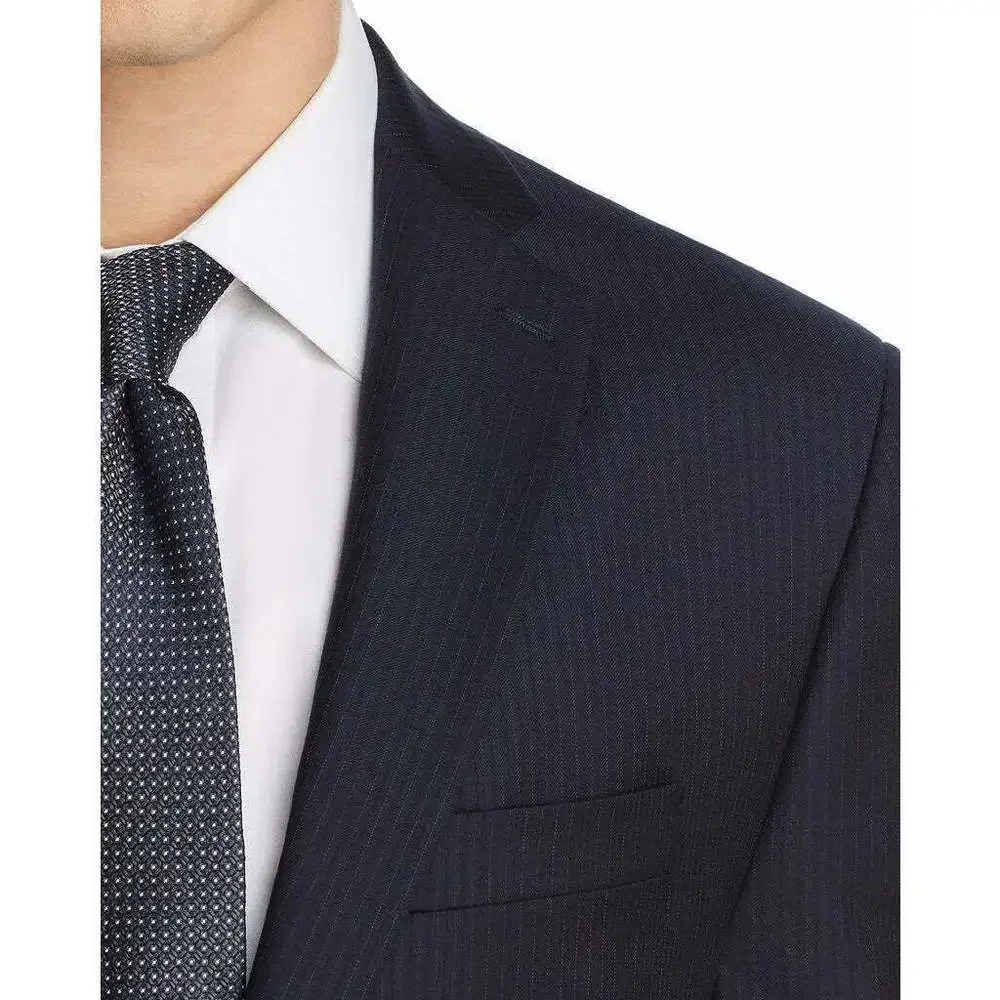 Michael Kors Tonal Pinstripe Classic Fit Suit Jacket 42 R 42R Navy $395
